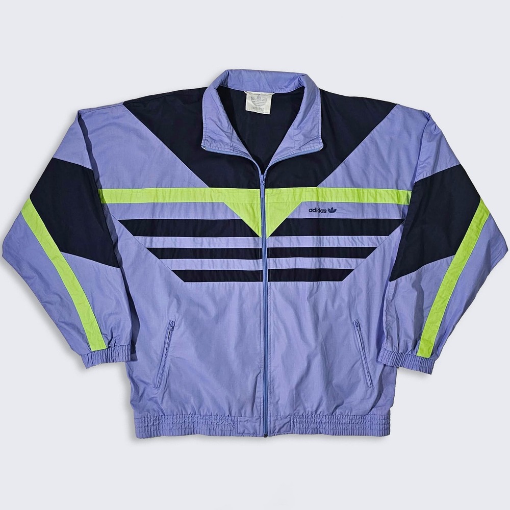 Adidas Vintage 90s Purple Color Block Track Jacket